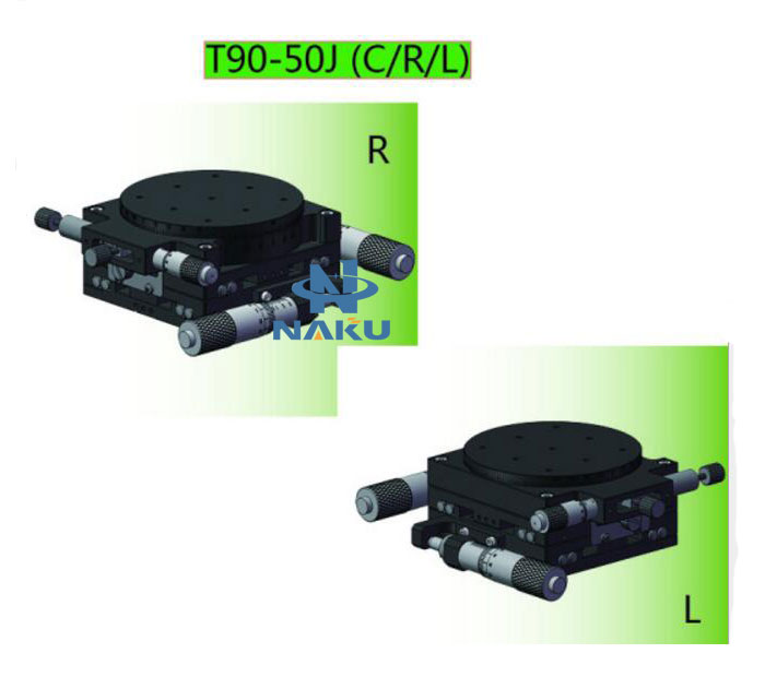 XYΘ Optical Three-dimensional Adjustment Table T90-50J Manual Fine Tuning Platform 90*90